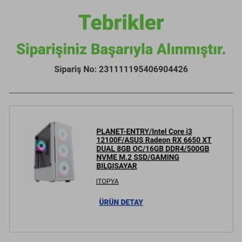 İtopya Bilgisayar İtopya Kargolama Sorunu