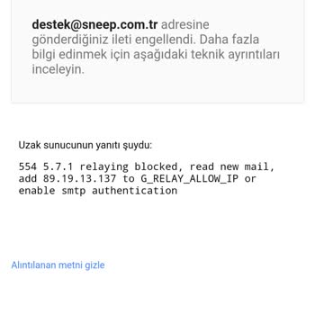 Siparişimin İadesi İçin Sneep TR Ye Ulaşamıyorum