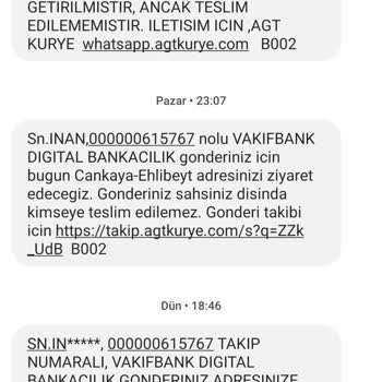 AGT Kurye Tarafından Düştüğümüz Mağduriyet