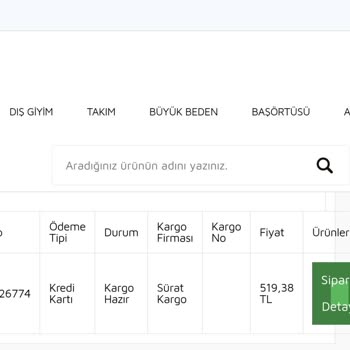 Tesettür Dünyası Hala Kargoya Verilmeyen Ürün