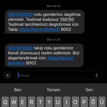 hepsiJET Kargom Elime Gelmedi