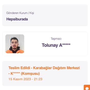 hepsiJET Kargom Elime Gelmedi