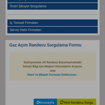 İzgaz Gaz Açımı İçin Randevu Alamama