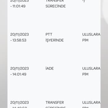 PTT Kargo Posta İşletim Merkezi Haksız İade