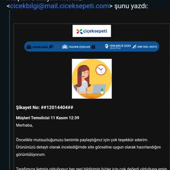 ÇiçekSepeti Yanlış Ürün Gönderimi