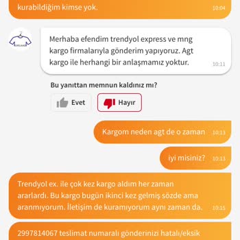 AGT Kurye (aynigunteslim.com) Adres Karışıklığı Ve İletişim Sorunu