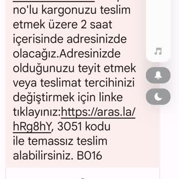 Aras Kargo'nun Yanıltıcı Mesajı Ve Teslimat Yapmaması