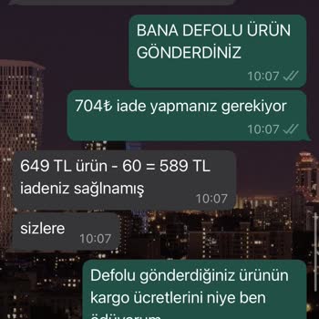 SOİ Defolu Ürün Gönderip Kargo Ücretini Sizden Kesiyorlar