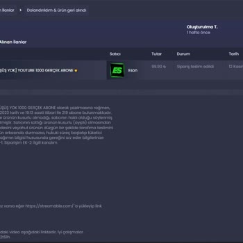 itemsatış Kusurlu Ürün Ve Mağduriyetim