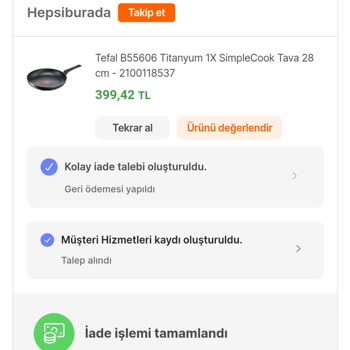 Hepsiburada Yanlış Ürün Gönderip İsteğim Dışı Siparişi İptal Etme
