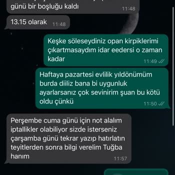 Eylül Öztürk Nail Spa Yapılmayan İşlem Ücreti Almak