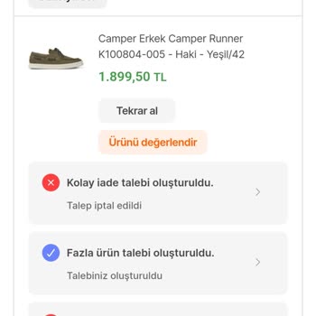 Hepsiburada Ve Satıcı Boyner Para İadem Ya Da Ürün Değişimi Yapılmadı.