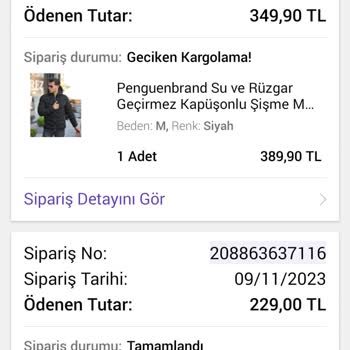 Penguen Brand Satin Aldığım Ürünün Kargolanmaması