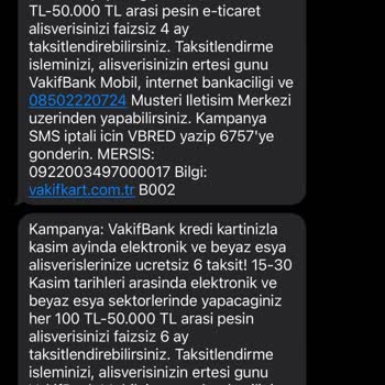 VakıfBank Türlü Bahanelerle Peşine Taksit İmkanından Yararlandırmıyor