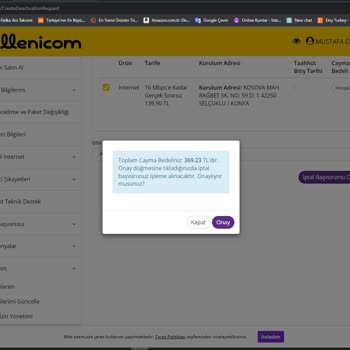 Millenicom Adında Kullanmadığım İnternet İçin Çıkarılan Cayma Bedeli!