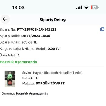 Epttavm Ürün Aldım Kargoya Verilmiyor