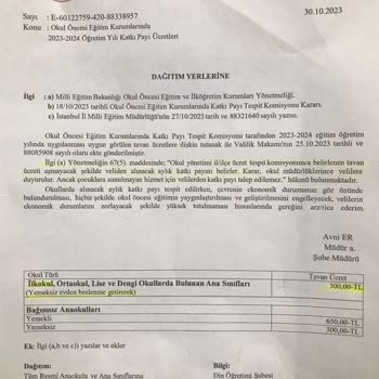 Milli Eğitim Bakanlığı (MEB) Anaokulu Aidat Saçmalığı