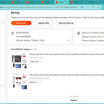 Aliexpress Kargo Gelmeden Hatayla Teslim Edildiye Bastım
