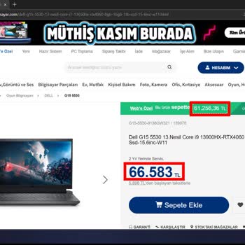 Vatan Bilgisayar Kampanyalı Fiyat Sepete Yansımıyor