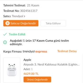 Trendyol Ürün Açıklamasında Yer Alan Bilgilerin Yalan Olması