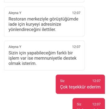 Yemeksepeti Ücret İadesi Yapmıyor.