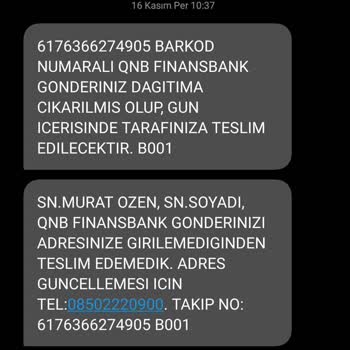 PTT Kargo Kredi Kartımı Teslim Etmemektedir.