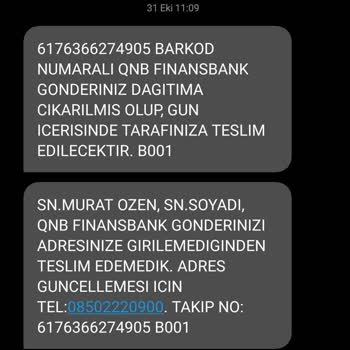 PTT Kargo Kredi Kartımı Teslim Etmemektedir.