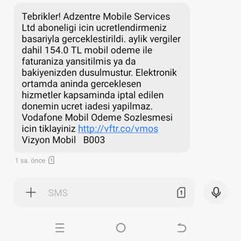 Vodafone Mobil Ödeme İptali