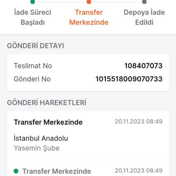 Trendyol Express Kargo Teslim Edilmeden İadeye Girdi