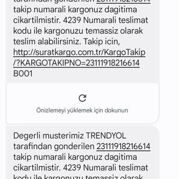 Sürat Kargo Getirmediler Kargomu Geri İade Olmuş