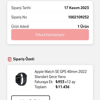 Vodafone Ürün İptali Sonrası Fatura Güncellemedi