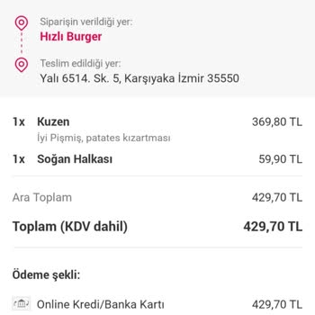 Yemeksepeti Yemek Teslim Edilmedi