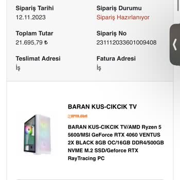 İtopya Bilgisayar İtopya Siparişi Gecikmesi