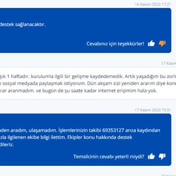 TurkNet İnternet Hizmeti Alamıyorum.