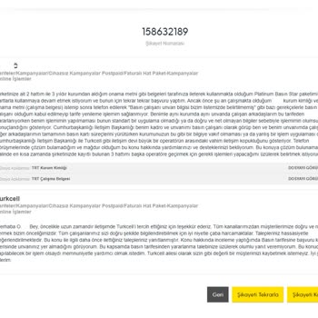 Turkcell "Platinum Basın Tarifesi" İçin Standart Olmayan Uygulama
