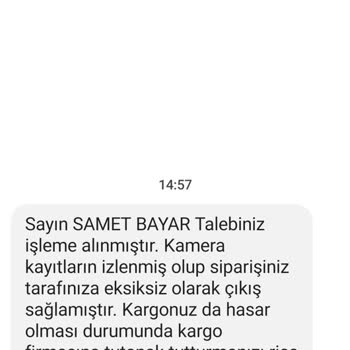 Slazenger Eksik Ürün Teslimatı