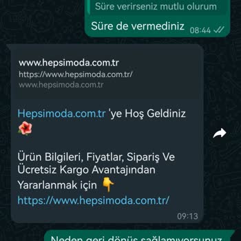 Hepsi Moda Dönüş Yapmıyor Paramı Ödememe Rağmen Kargomu Çıkarmıyor