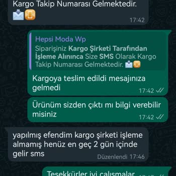 Hepsi Moda Dönüş Yapmıyor Paramı Ödememe Rağmen Kargomu Çıkarmıyor