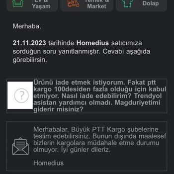 PTT Kargo PTT Teslim Ederken Düşük Desi, İade Ederken Yüksek Desi