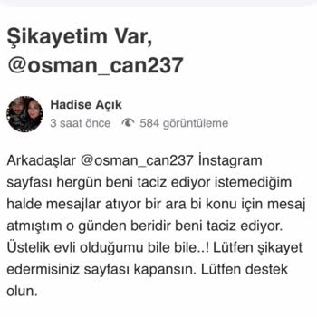 Guncelsikayetlerimiz.com Hesabım Adına İftira