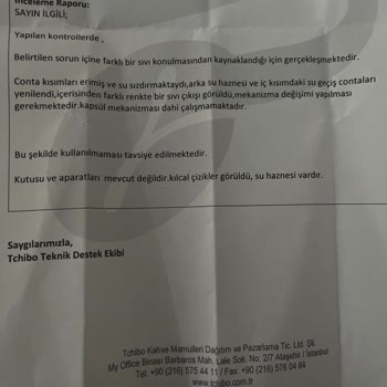 Tchibo Ürününün Arkasında Durmuyor