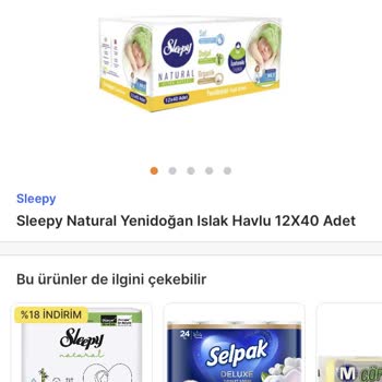 Migros'tan Aldığım Islak Olmayan Sleepy Islak Mendil