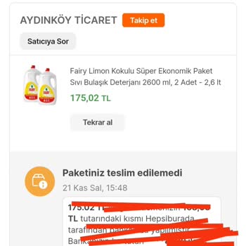 Hepsiburada Bilgilendirme Yapılmadan İade