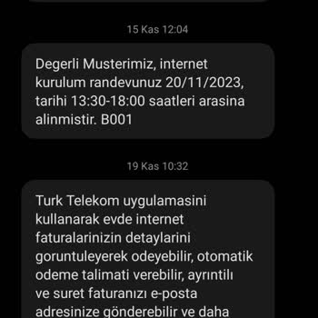 Türk Telekom Bağlantı Randevusuna Uyulmuyor.