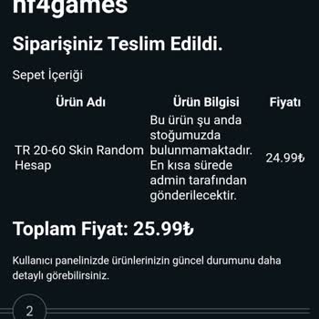 hf4games.com Param Hesaptan Gitti Hesap Bilgileri Hala Gelmedi