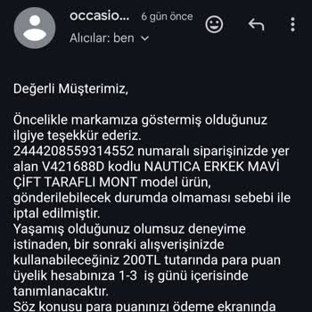 Occasion Online Alışveriş Sitesinde Yaşanan Stok Sorunları
