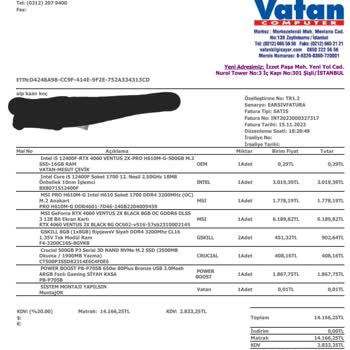 Vatan Bilgisayar Siparişimi 10 Gündür Kargoya Vermiyor