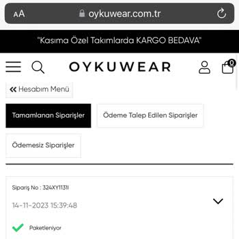 Oyku Wear Ürünün Gönderilmemesi Ve Firmaya Ulaşım Sağlanamaması