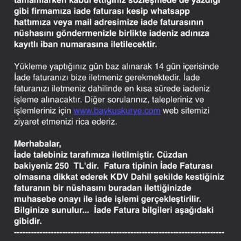 Baykuş Kurye Para İadesi Ve Bilgi Güvenliği Sorunu