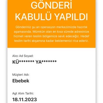 AGT Kurye (aynigunteslim.com) Kargonun Teslim Edilmemesi